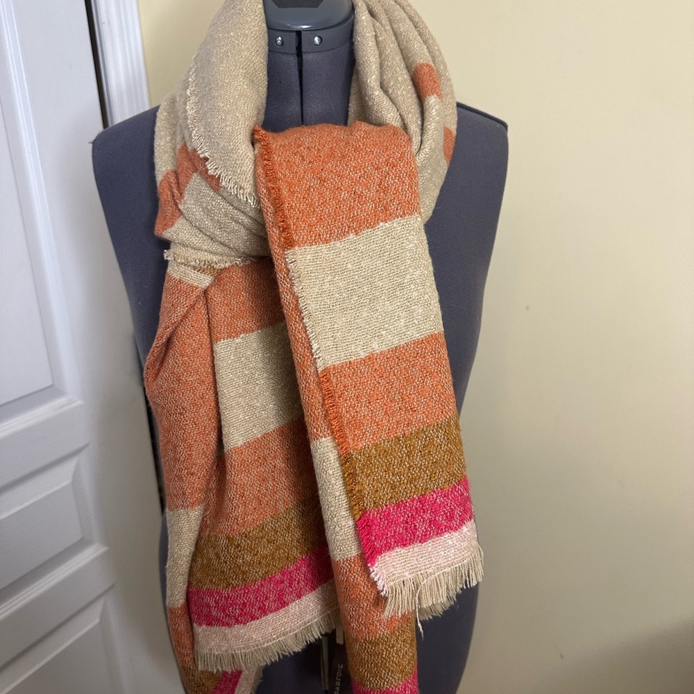 New Parfois Striped Multicolor Scarf - Picture 5 of 7